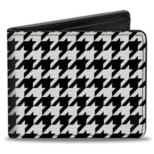 buckle down Bi-Fold Wallet - Houndstooth Black White