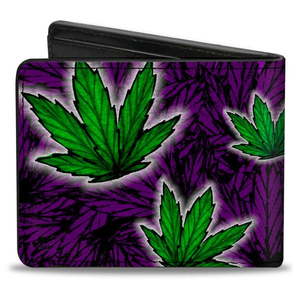 Buckle Down Bi-Fold Wallet - Marijuana Haze Purple