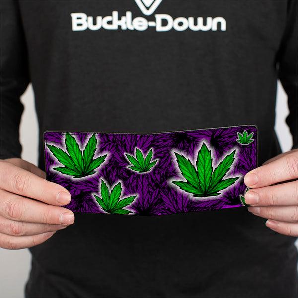 Buckle Down Bi-Fold Wallet - Marijuana Haze Purple