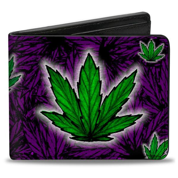 buckle down Bi-Fold Wallet - Marijuana Haze Purple