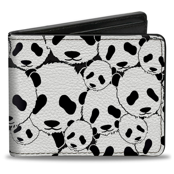 buckle down Bi-Fold Wallet - Panda Bear Stacked