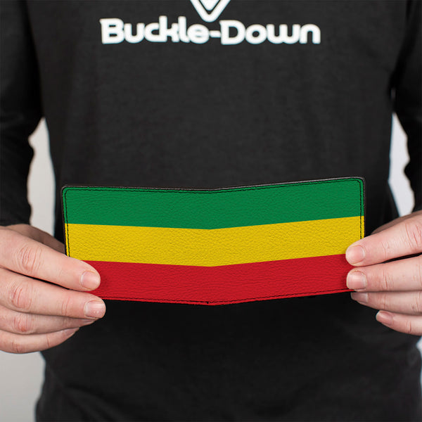 Buckle Down Bi-Fold Wallet - Rasta