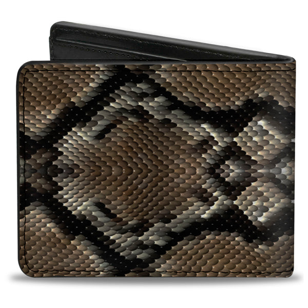 Buckle Down Bi-Fold Wallet - Snake Skin 1