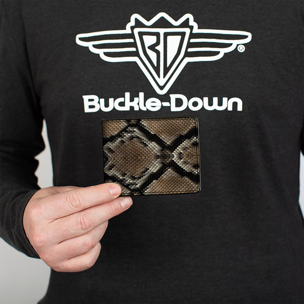 Buckle Down Bi-Fold Wallet - Snake Skin 1
