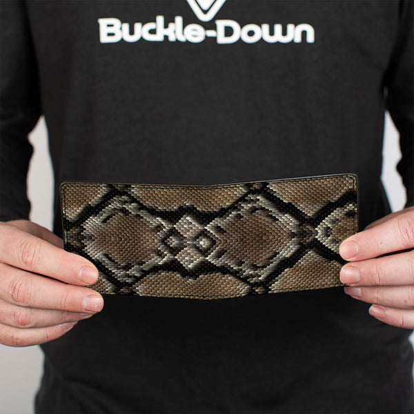 Buckle Down Bi-Fold Wallet - Snake Skin 1