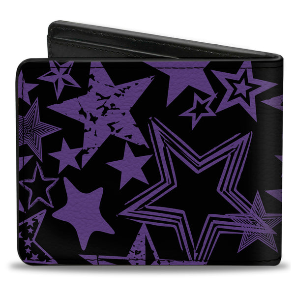 Buckle Down Bi-Fold Wallet - Stargazer Black Purple