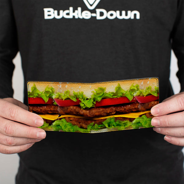Buckle Down Bi-Fold Wallet - Vivid Cheeseburger