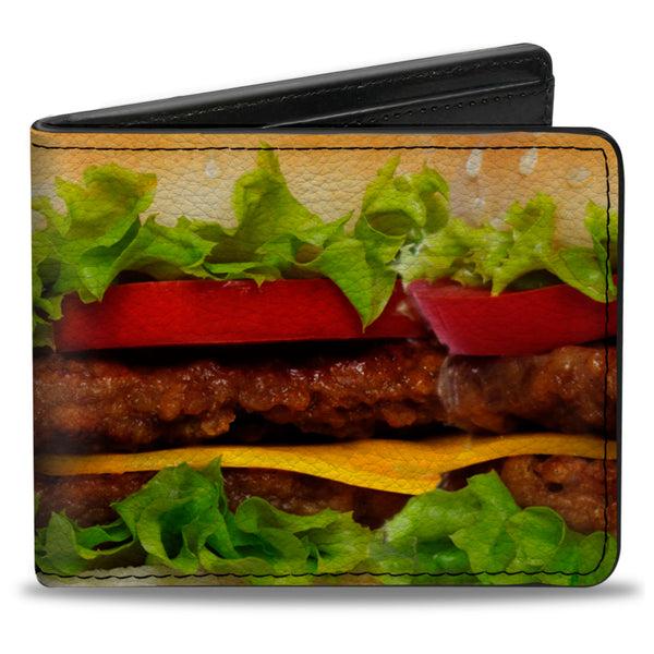 buckle down Bi-Fold Wallet - Vivid Cheeseburger