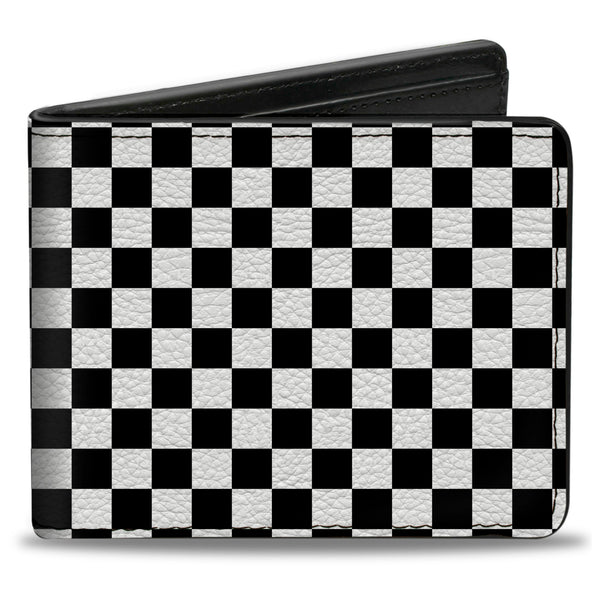 buckle down Black and White Bi-Fold Wallet