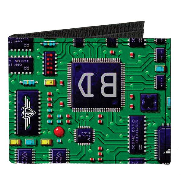 buckle down Canvas Bi-Fold Wallet - Circuit Board