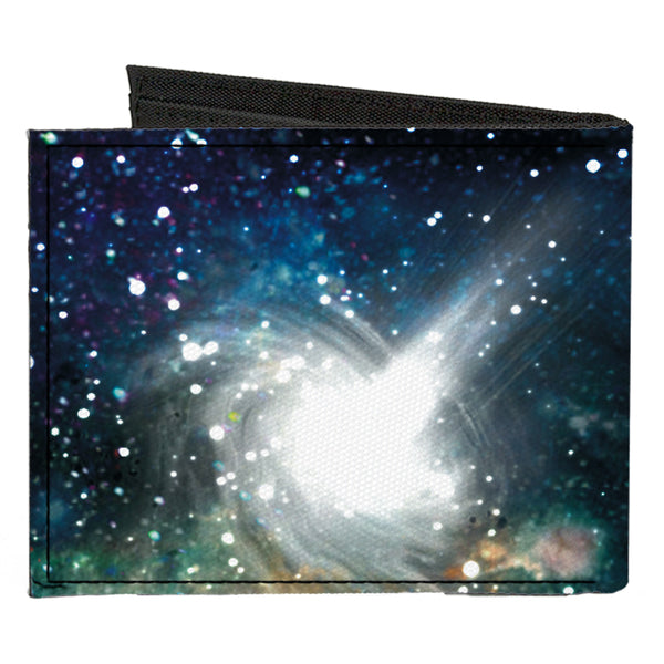 Buckle Down Canvas Bi-Fold Wallet - Galaxy Collage