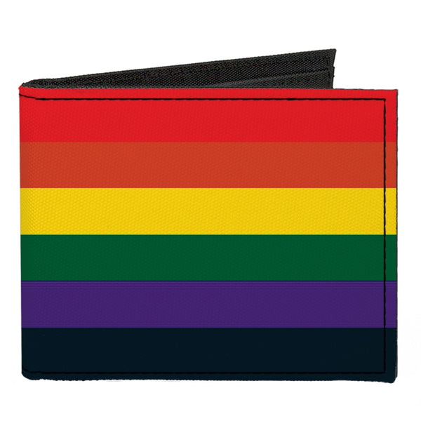 buckle down Canvas Bi-Fold Wallet - Rainbow