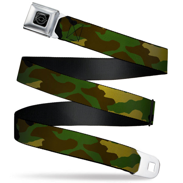 buckle down Chevy Seatbelt Belt - Camo Olive Webbing