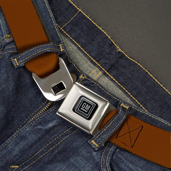 Buckle Down GM Seatbelt Belt - Brown Webbing