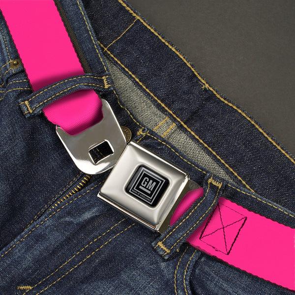 Buckle Down GM Seatbelt Belt - Neon Pink Webbing
