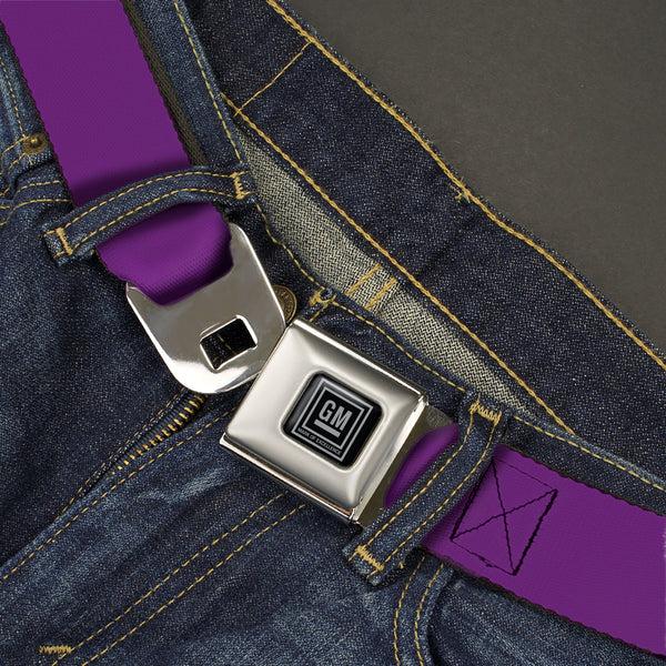 Buckle Down GM Seatbelt Belt - Purple Webbing