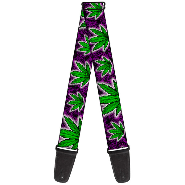 buckle down Guitar Strap - Marijuana Haze Purple