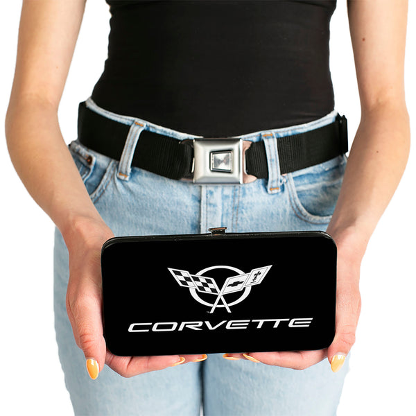 Buckle Down Hinged Wallet - Corvette Black Silver