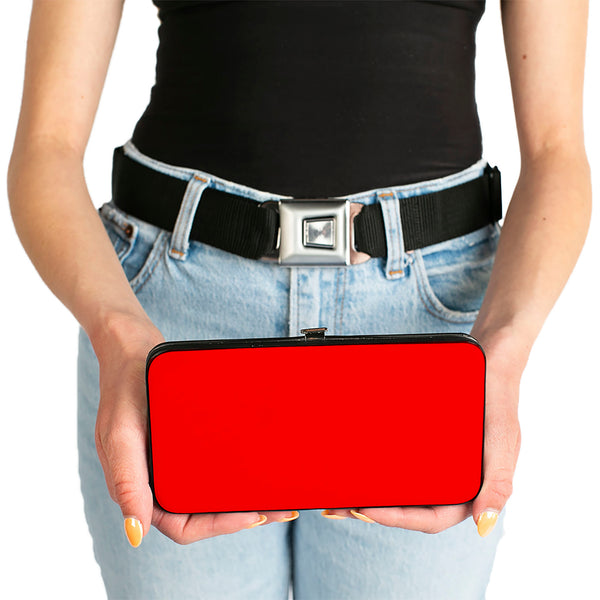 Buckle Down Hinged Wallet - Plain Red