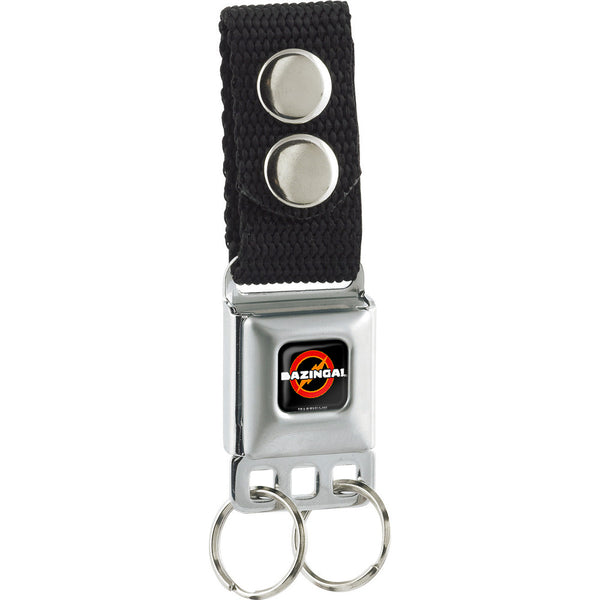 buckle down Keychain - BAZINGA Logo Full Color Black