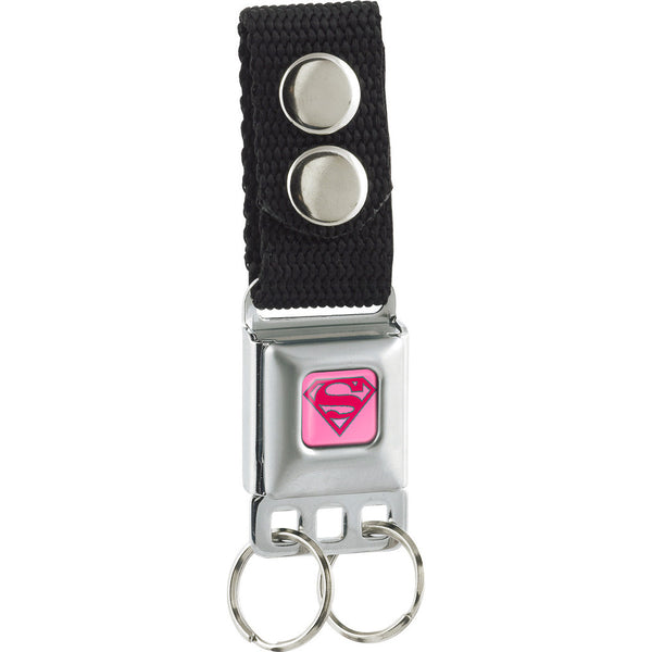 buckle down Keychain - Superman Full Color Pink
