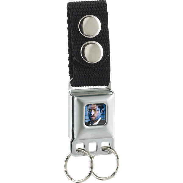 buckle down Keychain - Supernatural Castiel Face