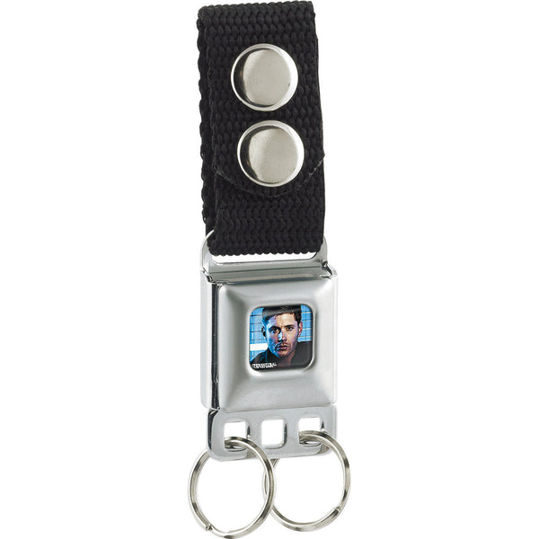 buckle down Keychain - Supernatural Dean Face