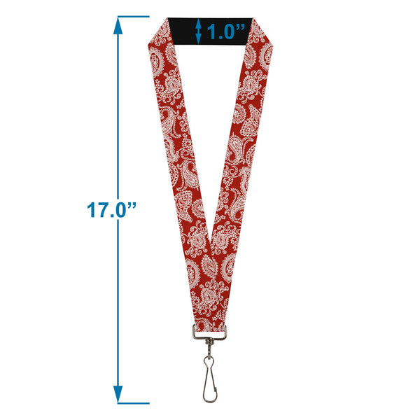 Buckle Down Lanyard - 1.0" - Bandana Red White