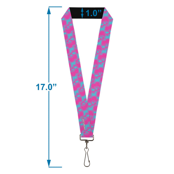 Buckle Down Lanyard - 1.0" - Barbie B Icon Blue/Pink