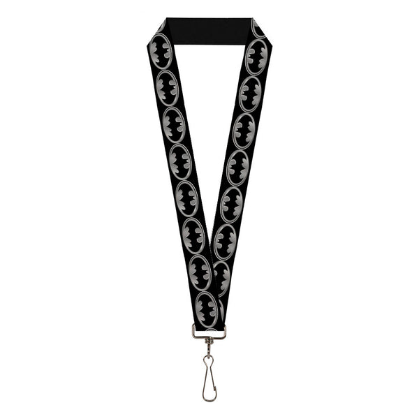 buckle down Lanyard - 1.0" - Batman Shield Black Silver