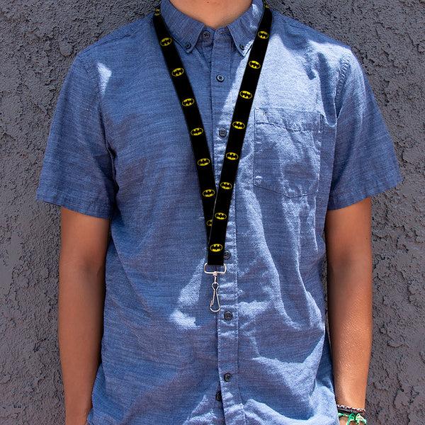 Buckle Down Lanyard - 1.0" - Batman Shield Black Yellow