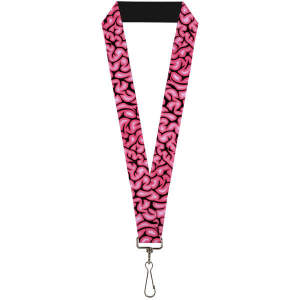buckle down Lanyard - 1.0" - Brains Black Pink