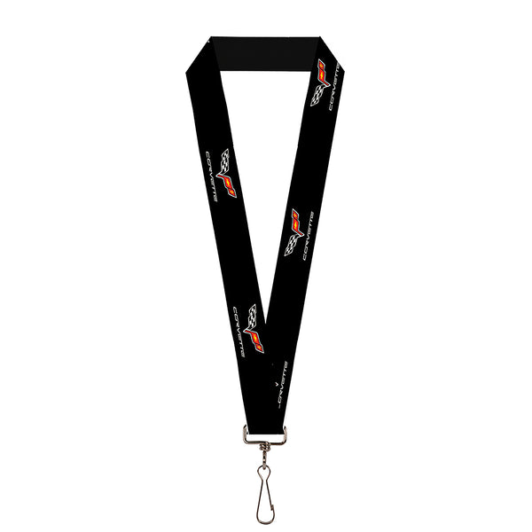 buckle down Lanyard - 1.0" - C6 Logo REPEAT Black