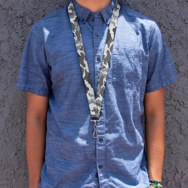 Buckle Down Lanyard - 1.0" - Camo White
