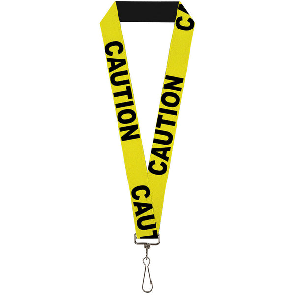 buckle down Lanyard - 1.0" - CAUTION Yellow Black