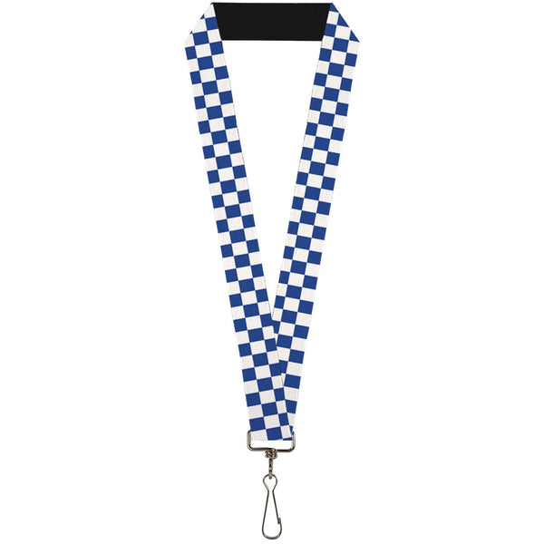 buckle down Lanyard - 1.0" - Checker BlueKU White
