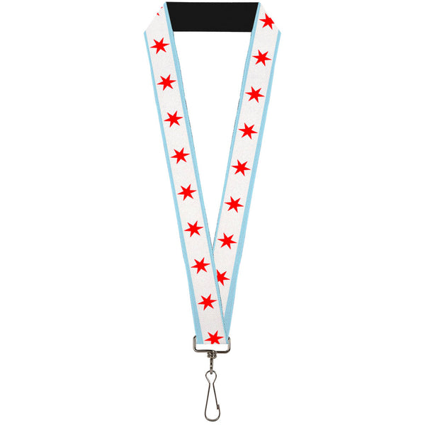 buckle down Lanyard - 1.0" - Chicago Flag