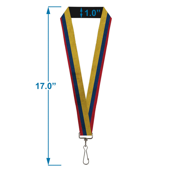 Buckle Down Lanyard - 1.0" - Colombia Flag Distressed