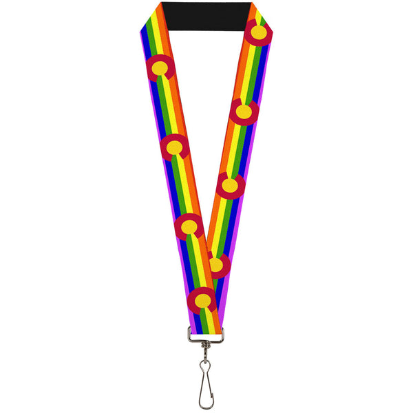 buckle down Lanyard - 1.0" - Colorado Flags2 Pride