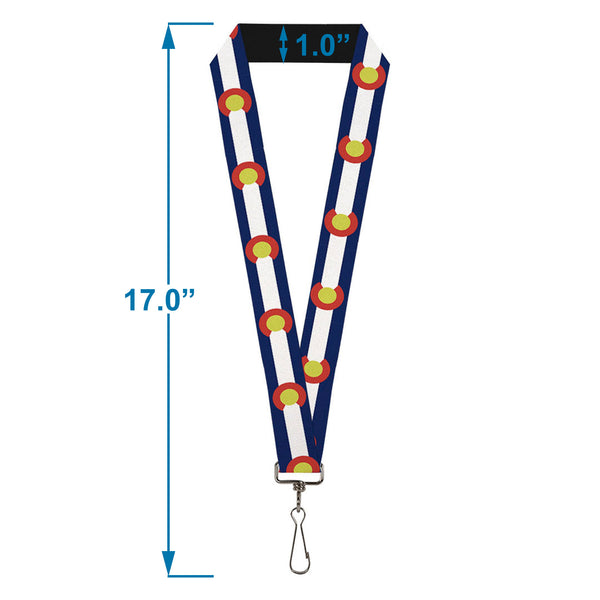 Buckle Down Lanyard - 1.0" - Colorado Flags2 Repeat