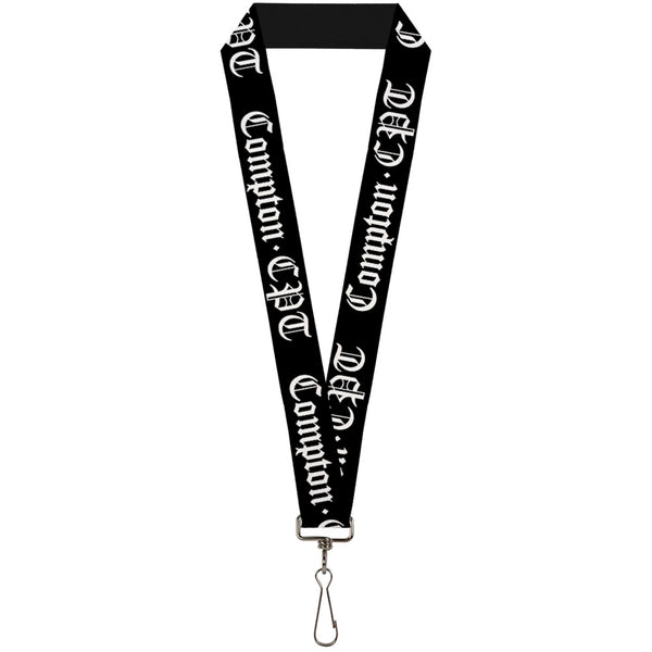buckle down Lanyard - 1.0" - COMPTON-CPT Black White