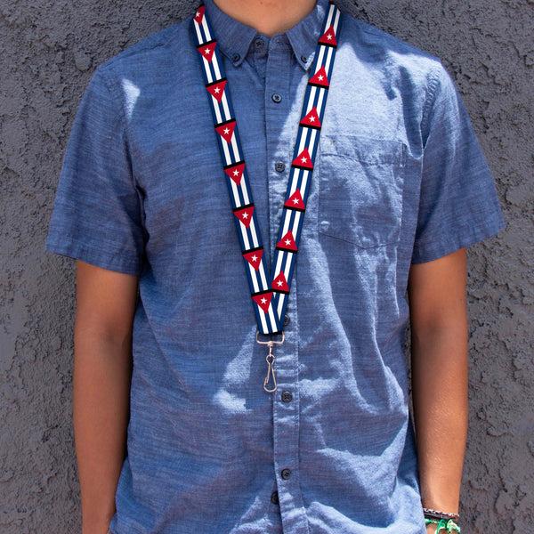 Buckle Down Lanyard - 1.0" - Cuba Flags