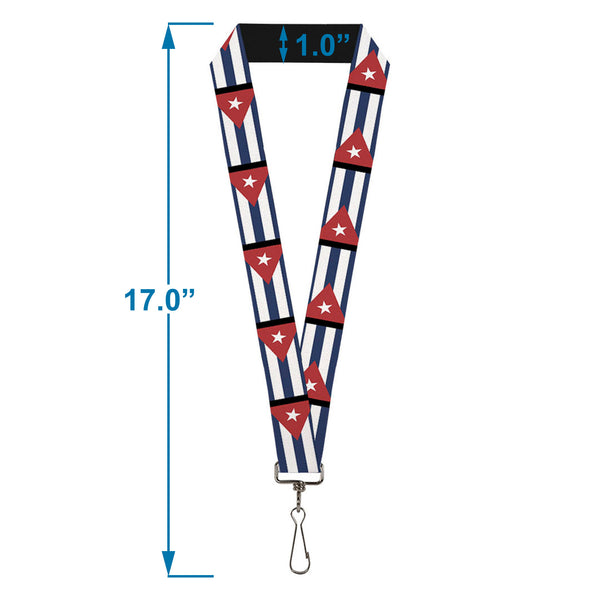 Buckle Down Lanyard - 1.0" - Cuba Flags