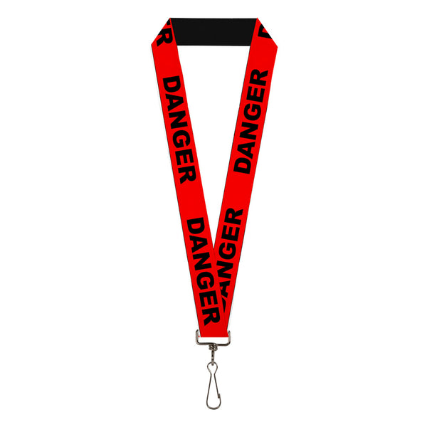 buckle down Lanyard - 1.0" - DANGER Text Red Black