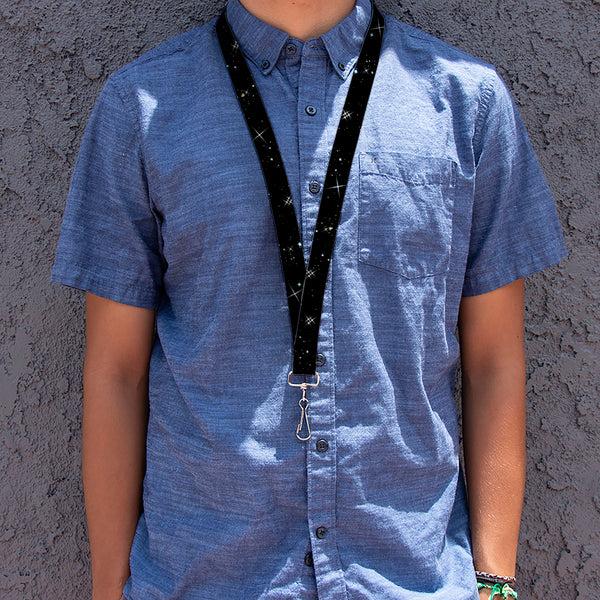 Buckle Down Lanyard - 1.0" - Deep Space Black White