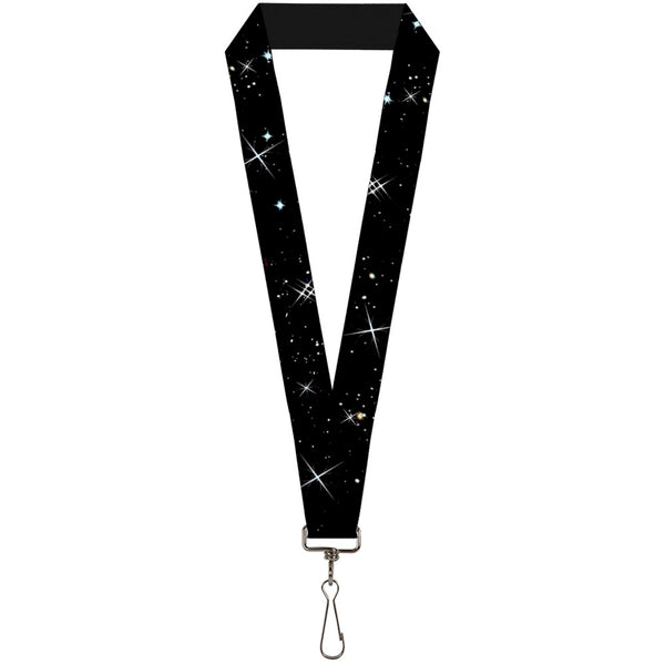 buckle down Lanyard - 1.0" - Deep Space Black White