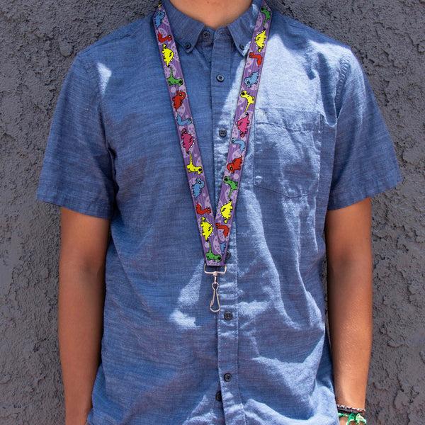 Buckle Down Lanyard - 1.0" - Dinosaur Cartoon