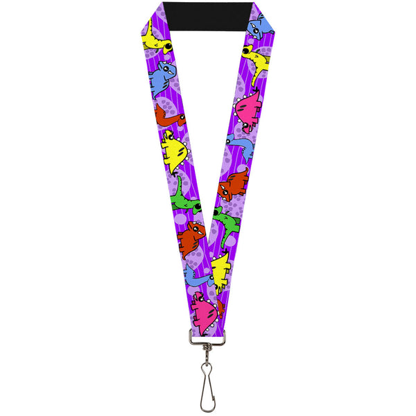 buckle down Lanyard - 1.0" - Dinosaur Cartoon