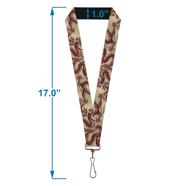 Buckle Down Lanyard - 1.0" - Dragons Tan