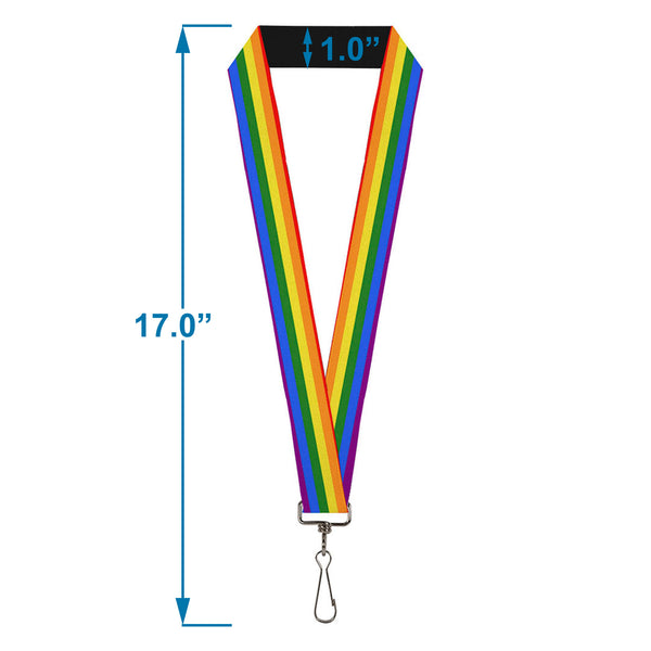 Buckle Down Lanyard - 1.0" - Flag Pride Rainbow